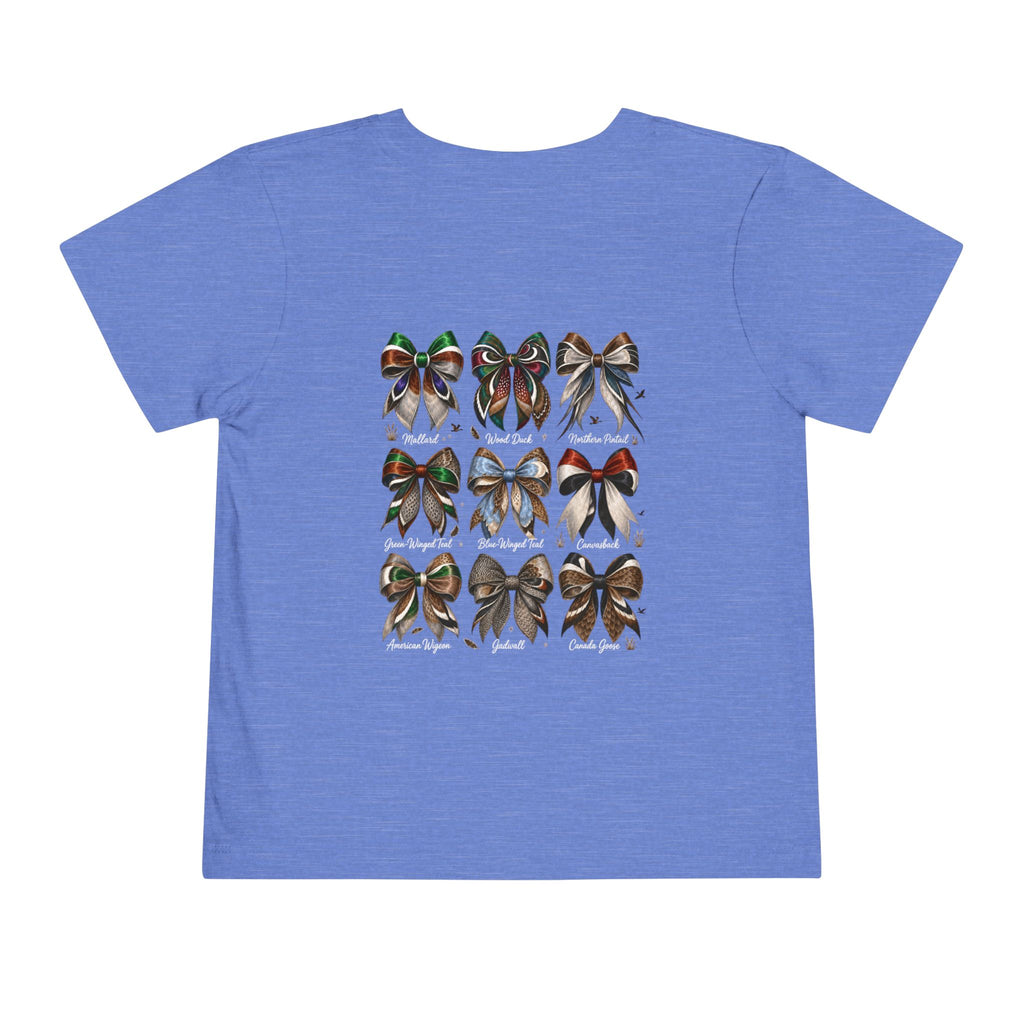 Toddler Tee — Waterfowl Bows Graphic Shirt (Chasin' Dreams)