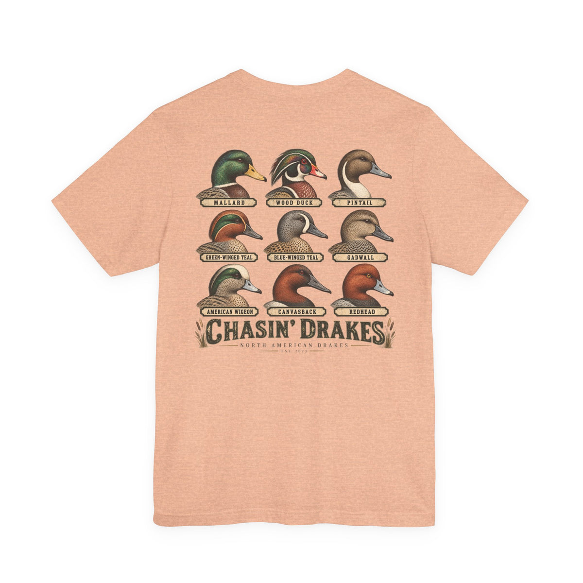 Chasin’ Drakes Waterfowl Drake Grid T-Shirt | Vintage Duck Hunting Shirt