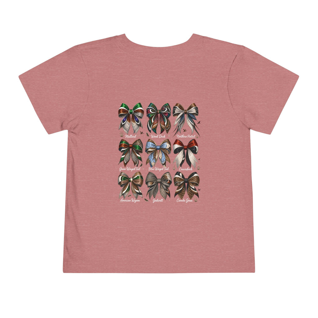 Toddler Tee — Waterfowl Bows Graphic Shirt (Chasin' Dreams)