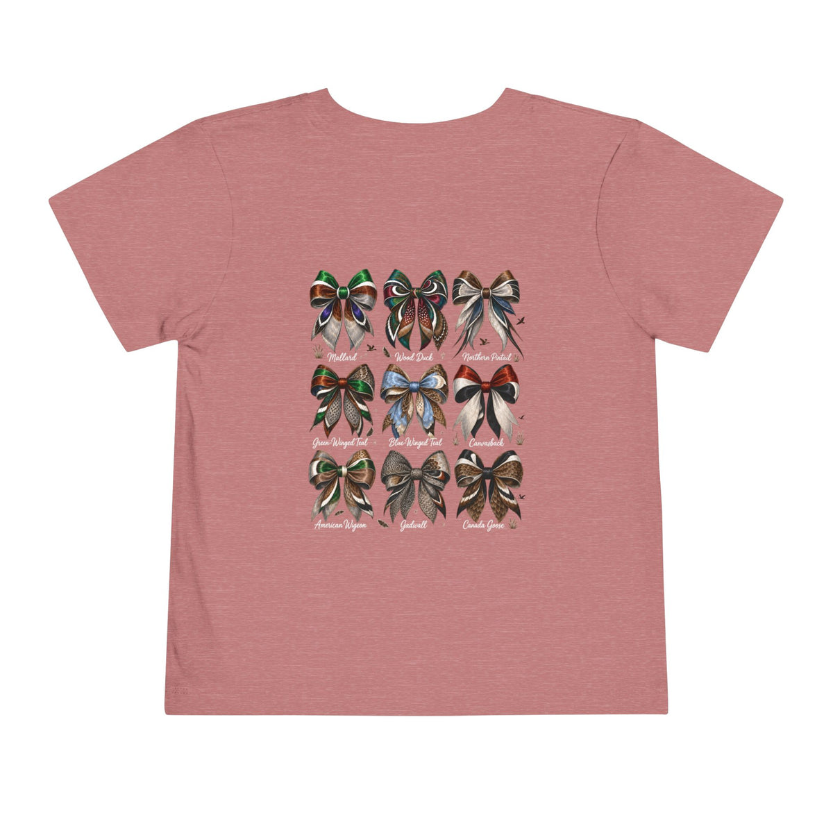 Toddler Tee — Waterfowl Bows Graphic Shirt (Chasin' Dreams)