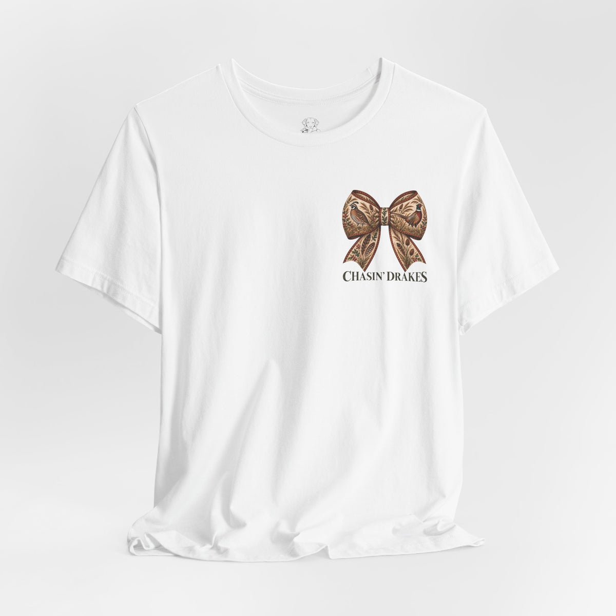 Field Dog Coquette Bow T-Shirt | Hunting Dog & Upland Bird Shirt | Chasin’ Drakes