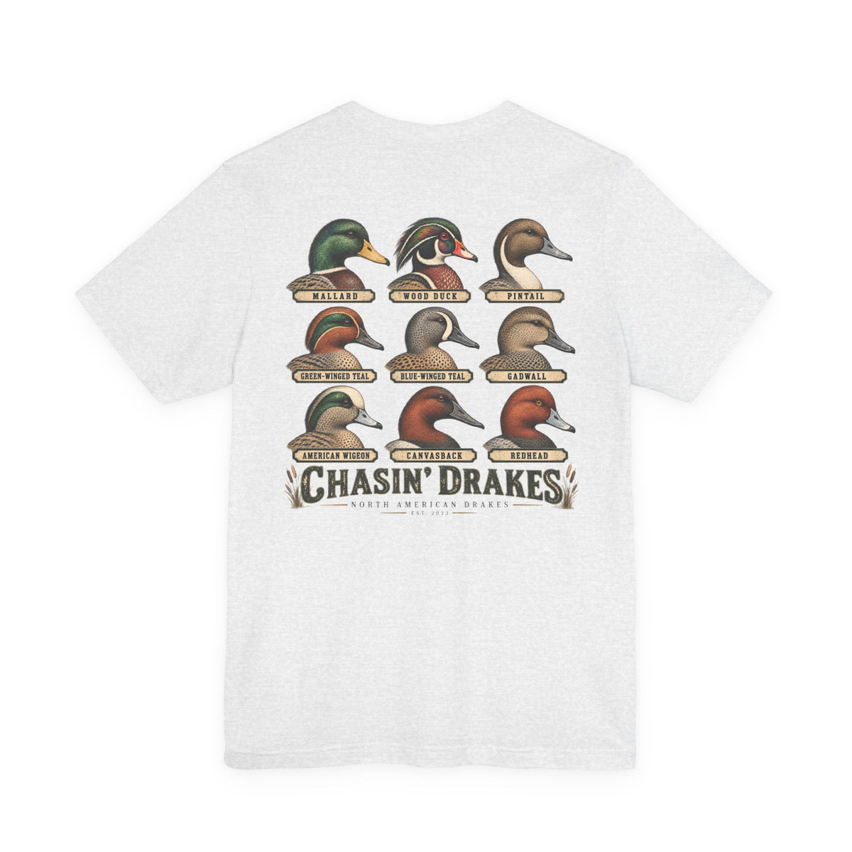 Chasin’ Drakes Waterfowl Drake Grid T-Shirt | Vintage Duck Hunting Shirt