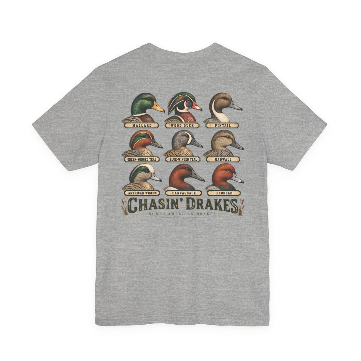Chasin’ Drakes Waterfowl Drake Grid T-Shirt | Vintage Duck Hunting Shirt