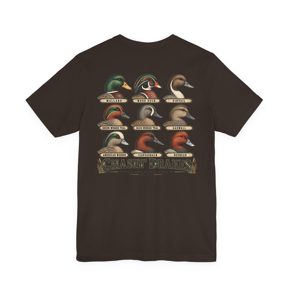 Chasin’ Drakes Waterfowl Drake Grid T-Shirt | Vintage Duck Hunting Shirt