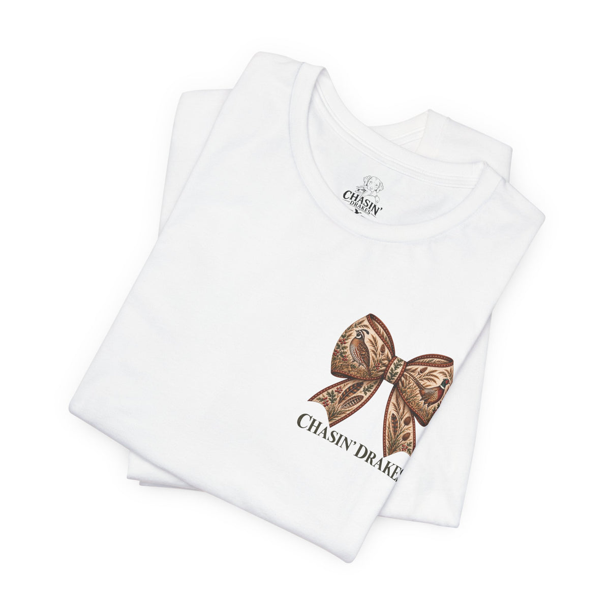 Field Dog Coquette Bow T-Shirt | Hunting Dog & Upland Bird Shirt | Chasin’ Drakes