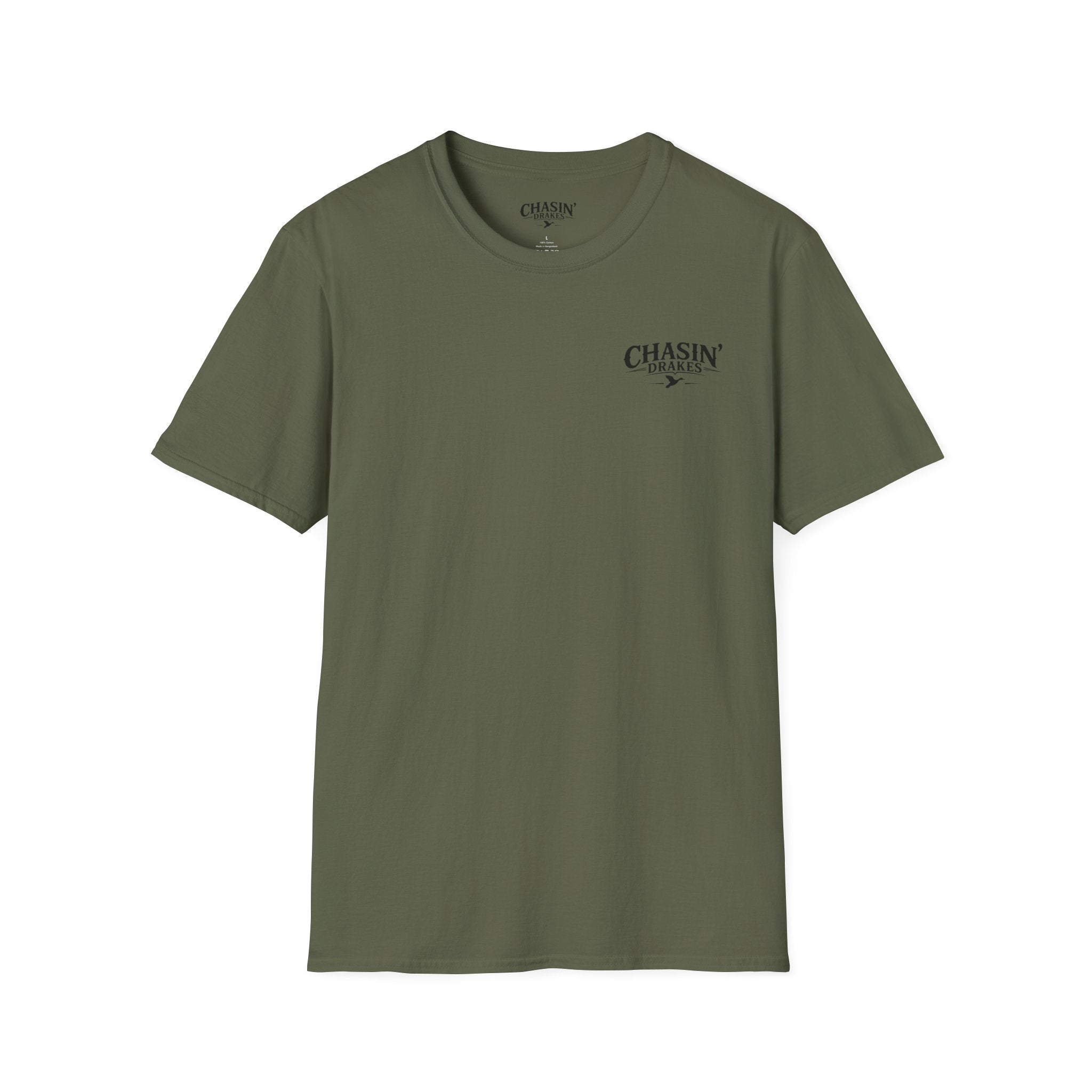 Chasin' Drakes Logo T‑Shirt — Minimal Hunting Graphic Tee