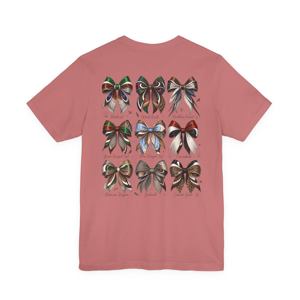 Waterfowl Bow Pattern Graphic Tee — Chasin' Drakes Chest Logo