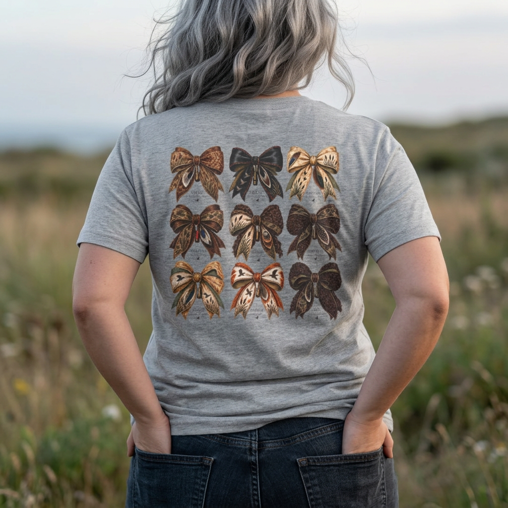 Bow Pattern Dog Breed T-Shirt — Coquette Graphic Tee (Chasin’ Drakes)