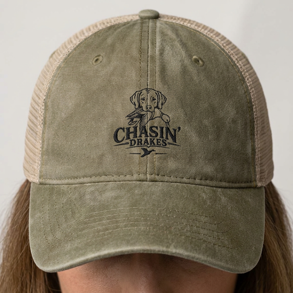 Women's CD Logo Washed Mesh-Back Cap