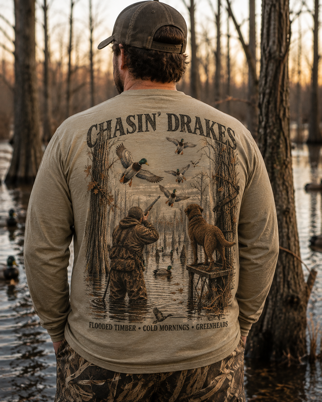 Chasin' Drakes Flooded Timber Long Sleeve T-Shirt
