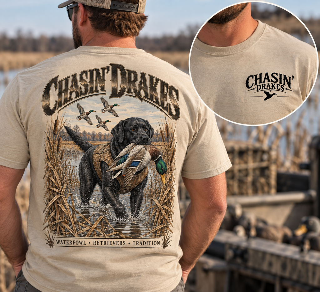 Black Lab Waterfowl Retriever T-Shirt