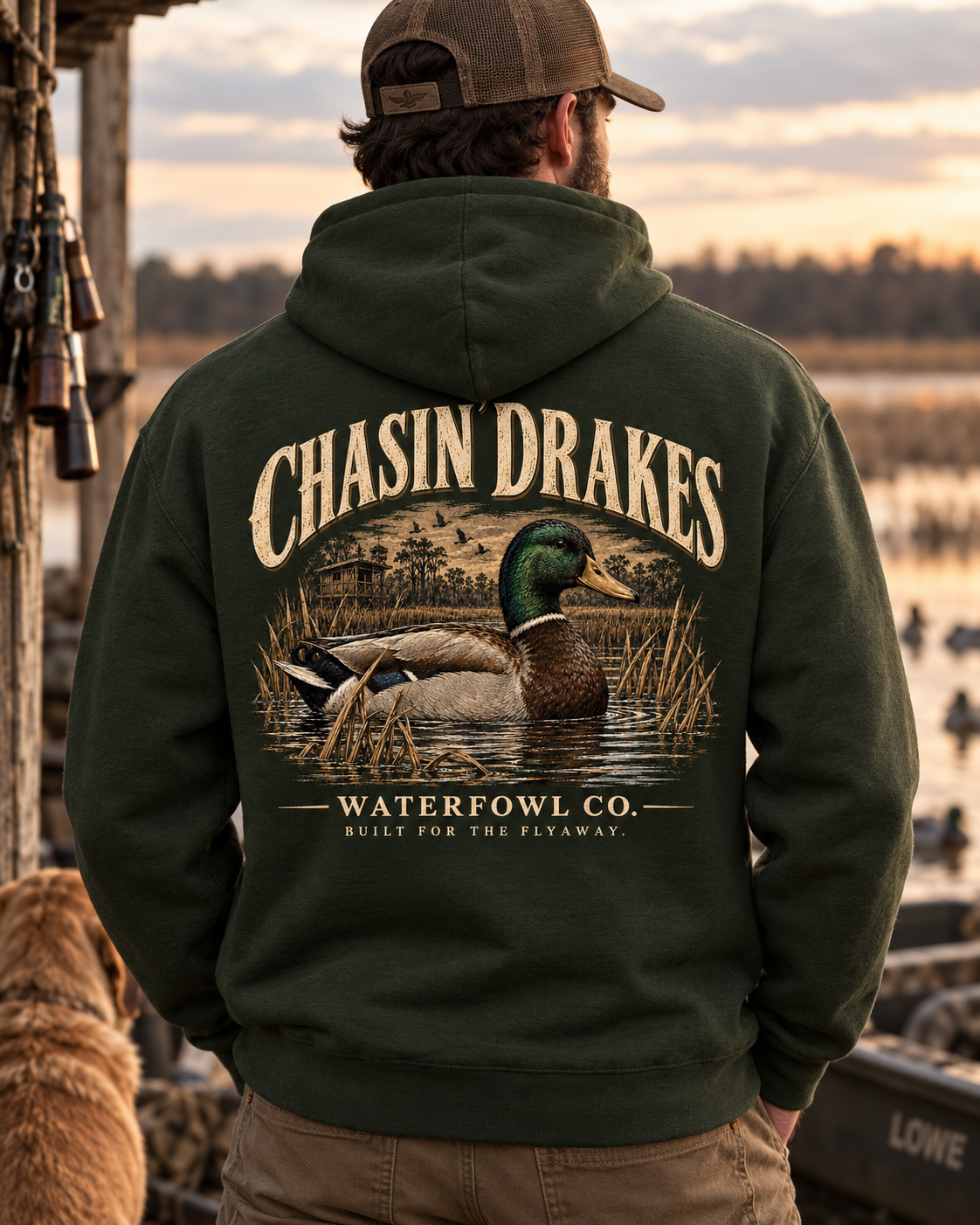 Chasin’ Drakes Mallard Heritage Hoodie | Vintage Waterfowl Hunting Sweatshirt