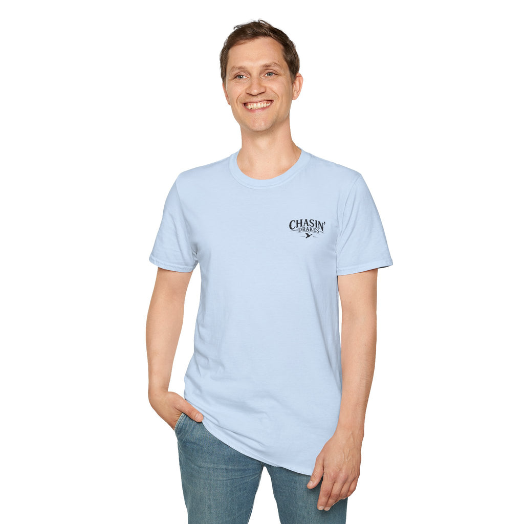 Chasin' Drakes Logo T‑Shirt — Minimal Hunting Graphic Tee