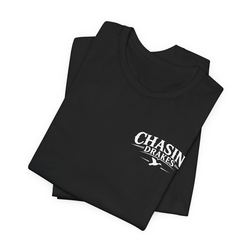 Waterfowl Bow Pattern T‑Shirt — Vintage Ribbon Grid Graphic Tee