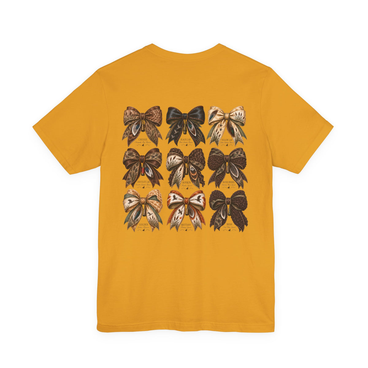 Bow Pattern Dog Breed T-Shirt — Coquette Graphic Tee (Chasin’ Drakes)