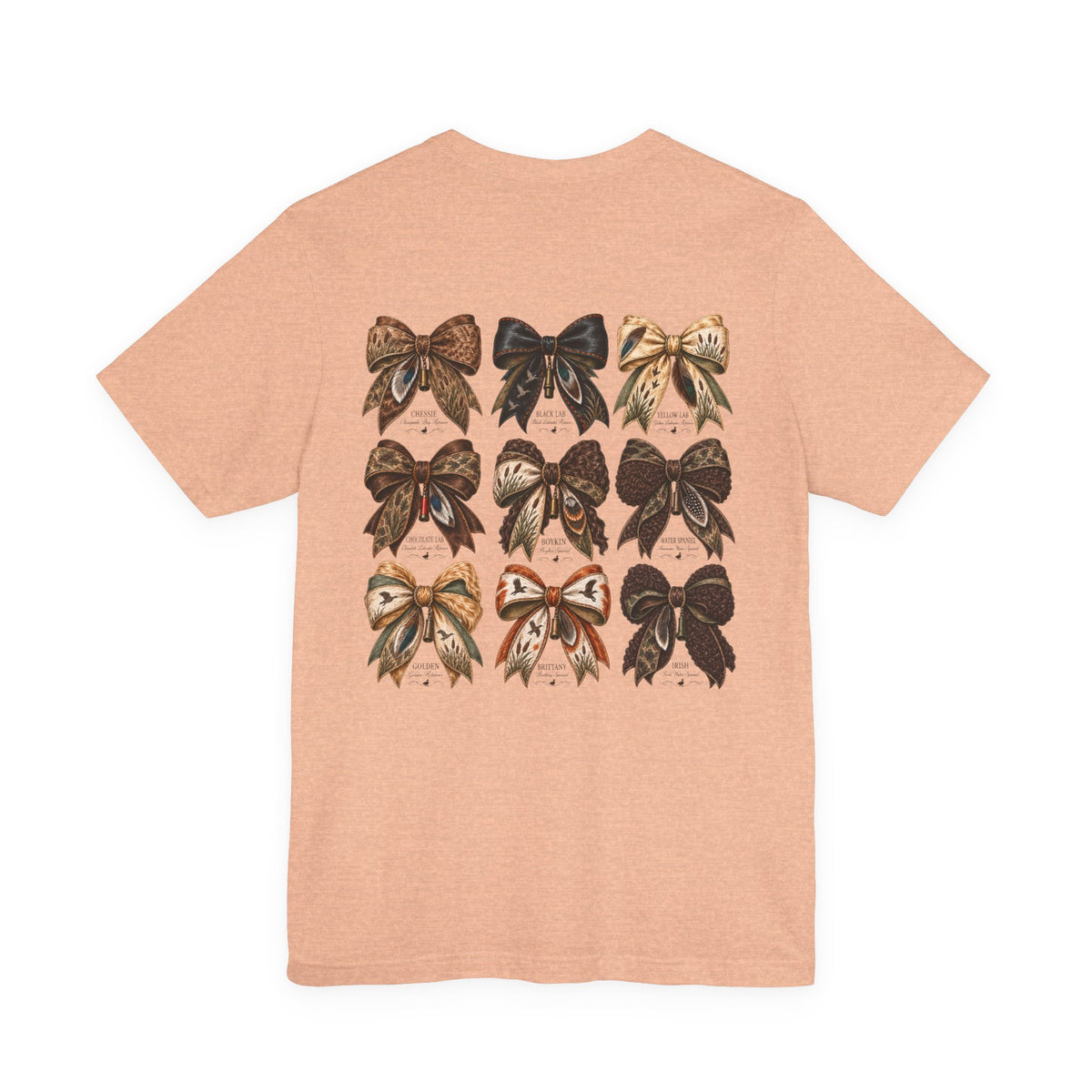 Bow Pattern Dog Breed T-Shirt — Coquette Graphic Tee (Chasin’ Drakes)