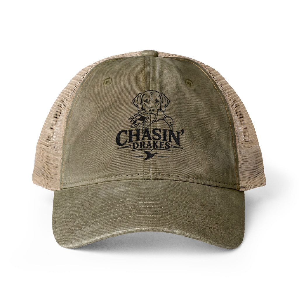 Women's CD Logo Washed Mesh-Back Cap