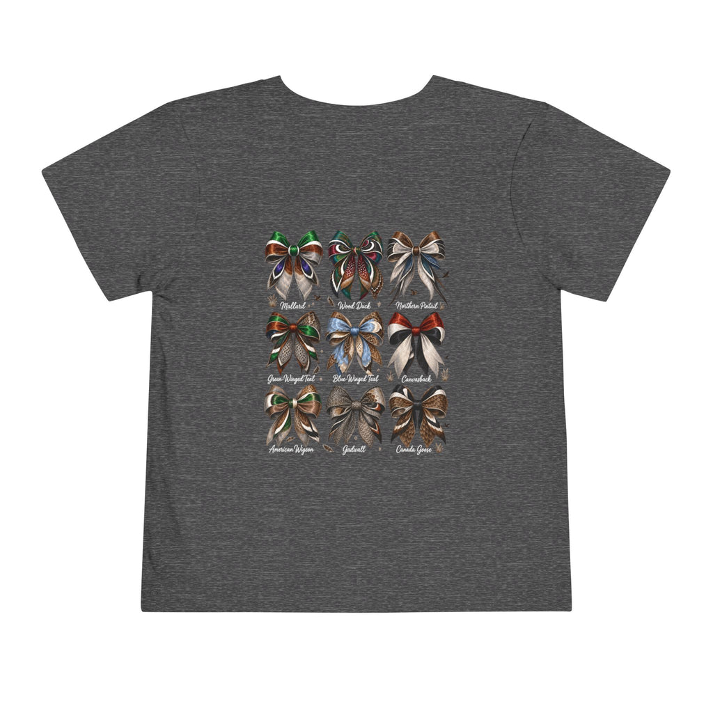 Toddler Tee — Waterfowl Bows Graphic Shirt (Chasin' Dreams)