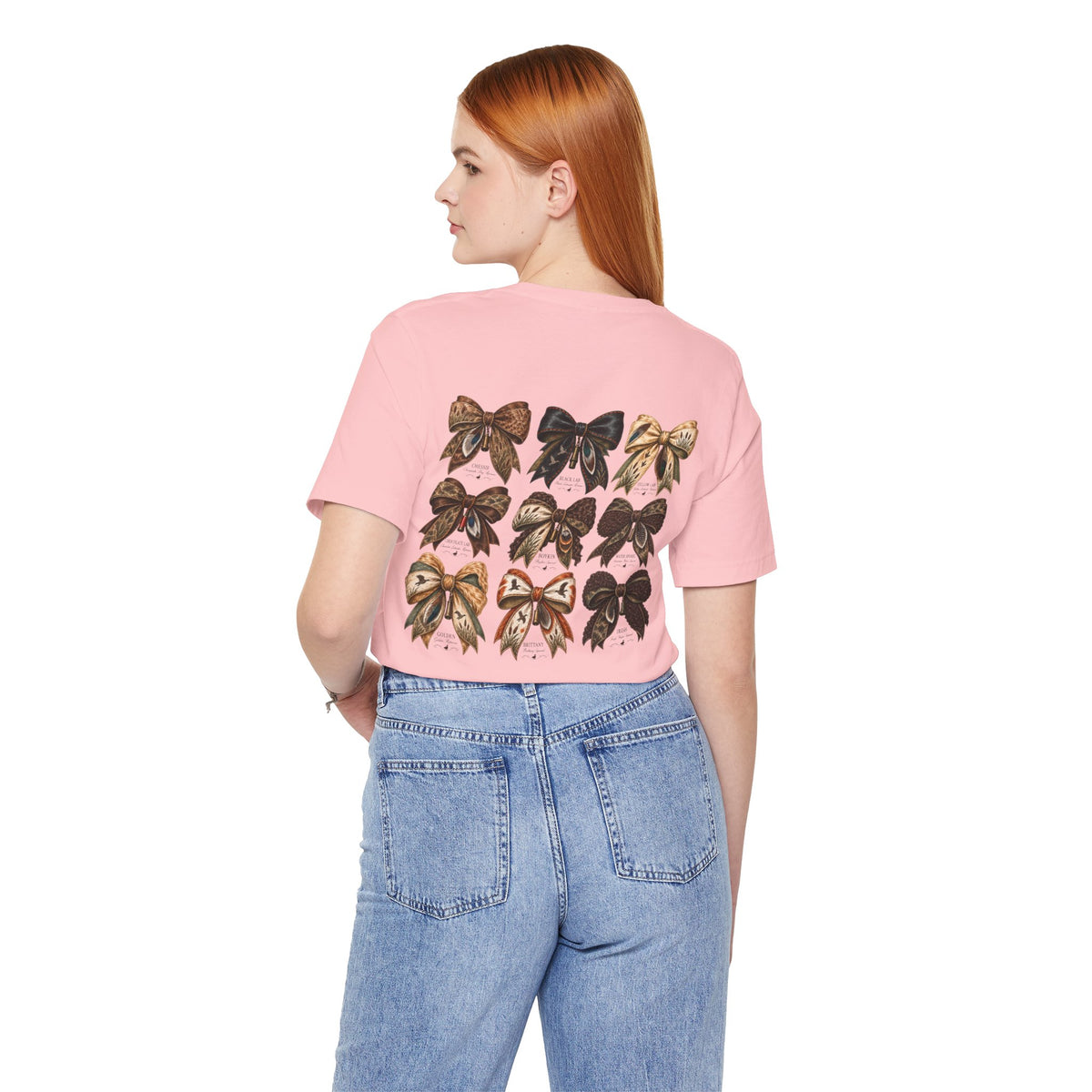 Bow Pattern Dog Breed T-Shirt — Coquette Graphic Tee (Chasin’ Drakes)