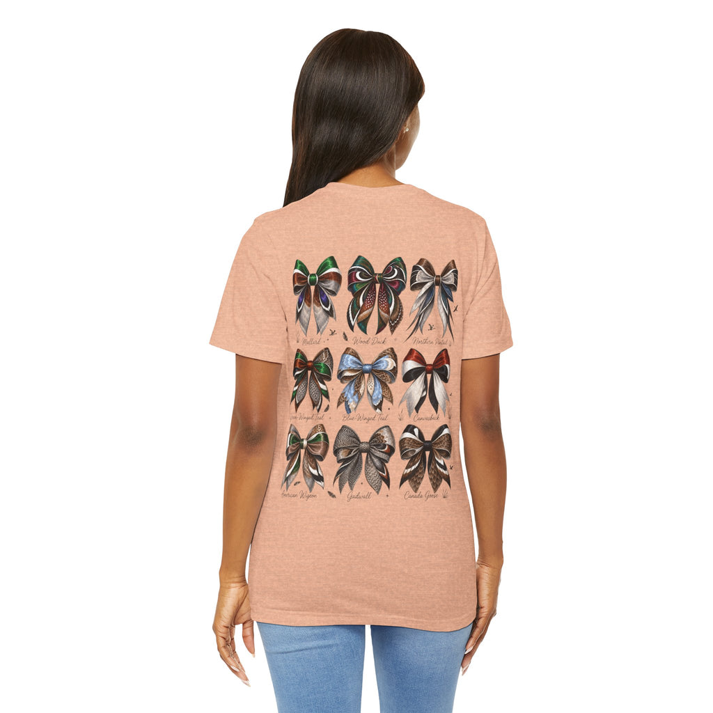 Waterfowl Bow Pattern Graphic Tee — Chasin' Drakes Chest Logo