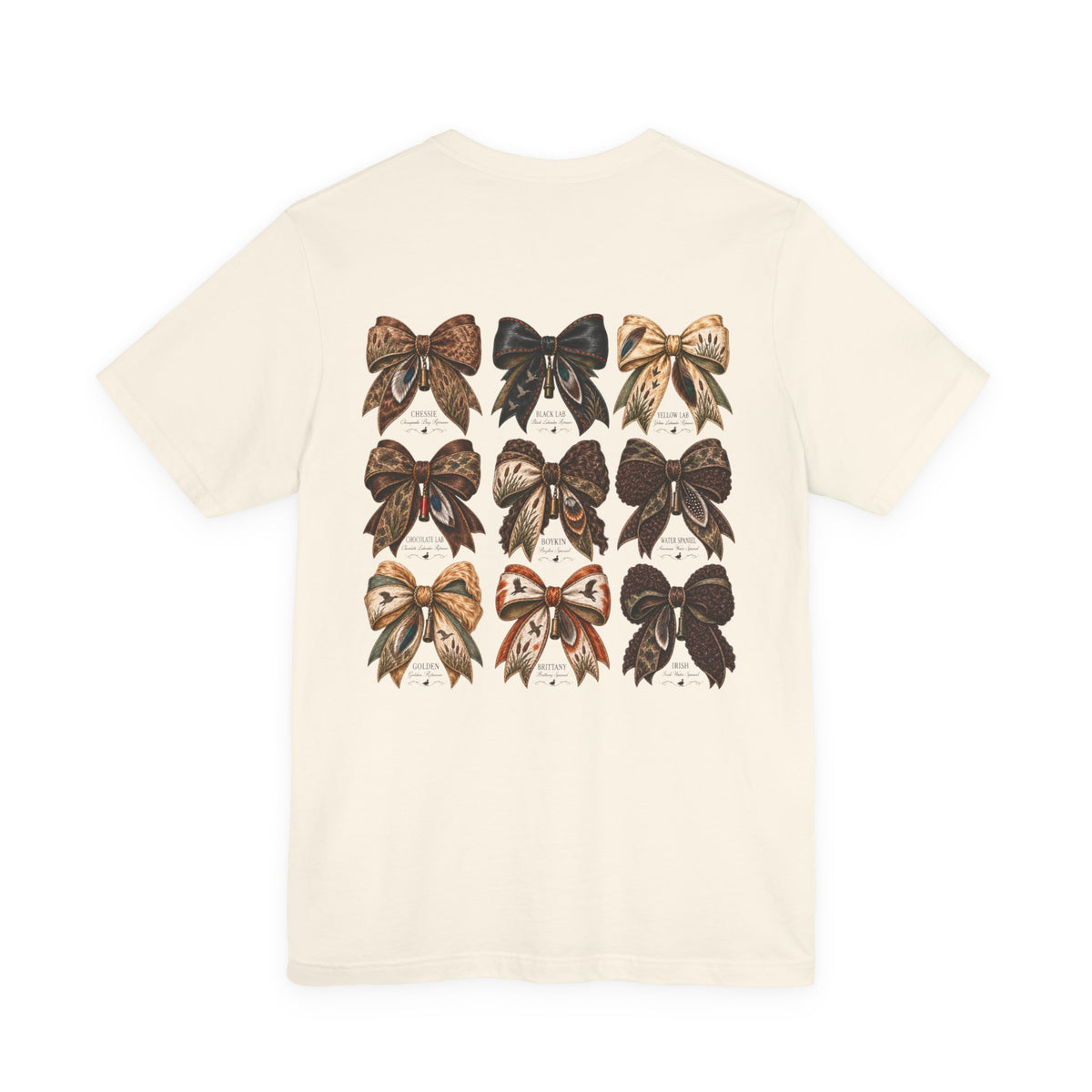 Bow Pattern Dog Breed T-Shirt — Coquette Graphic Tee (Chasin’ Drakes)