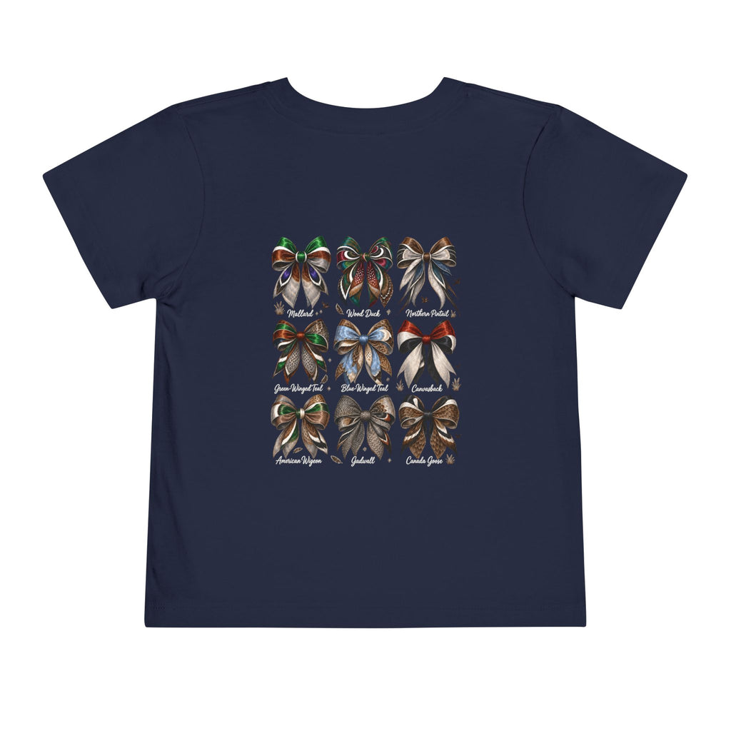 Toddler Tee — Waterfowl Bows Graphic Shirt (Chasin' Dreams)