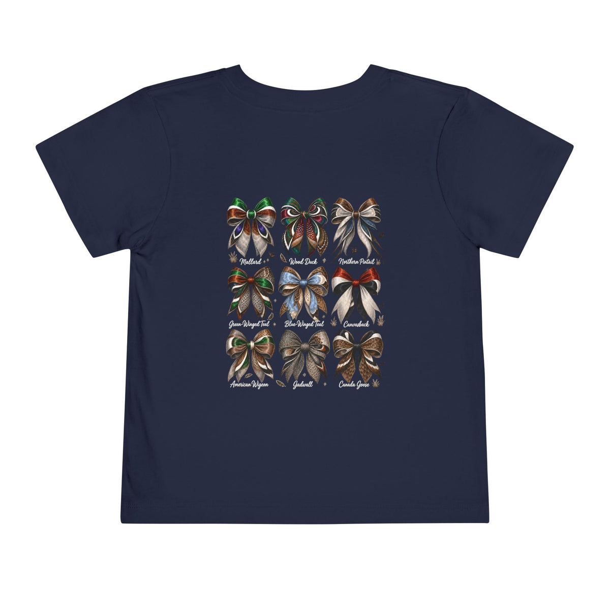 Toddler Tee — Waterfowl Bows Graphic Shirt (Chasin' Dreams)