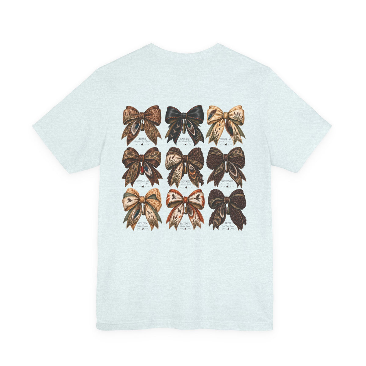 Bow Pattern Dog Breed T-Shirt — Coquette Graphic Tee (Chasin’ Drakes)